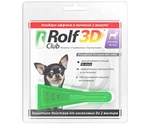 Rolf Club 3D Капли От Блох и Клещей Для Собак До 4кг R402 