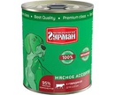 Консервы Четвероногий Гурман Для Собак Мясное Ассорти Говядина 340г