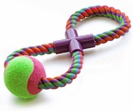 Игрушка Для Собак Triol (Триол) Веревка 11 Цветная Восьмерка с Мячом 180-190г 27см Xj0132