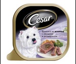 Консервы Cesar (Цезарь) Для Собак Мелких Пород Фрикасе Ягненок, Овощи и Розмарин 100г (Лоток) 