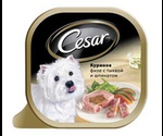 Консервы Cesar (Цезарь) Для Собак Мелких Пород Куриное Филе Тыква со Шпинатом 100г (Лоток) 
