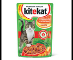 Влажный Корм Kitekat (Китекат) Для Кошек Говядина с Морковью в Желе 100г