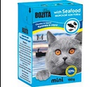 Консервы Bozita (Бозита) MINI Seafood Chunks in Sause Для Кошек Морской Коктейль Кусочки в Соусе 190г