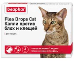 Beaphar (Беафар) Flea Drops Капли От Блох и Клещей Для Кошек 10837 (1*3)
