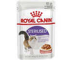 Влажный Корм Royal Canin (Роял Канин) Для Кастрированных Котов и Стерилизованных Кошек Аппетитные Кусочки в Соусе Feline Health Nutrition Sterilised Gravy 85г (1*12) 