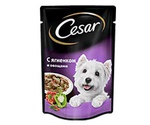 Влажный Корм Cesar (Цезарь) Для Взрослых Собак Мелких Пород с Ягненком и Овощами (Пауч) 100г  