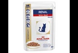 Лечебный Влажный Корм Royal Canin (Роял Канин) Для Кошек При Почечной Недостаточности Говядина Veterinary Diet Feline Renal Beef 85г 