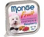 Консервы Для Собак Monge (Монже) Курица и Малина Fruit Chicken & Raspberry 100г
