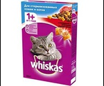 Сухой Корм Whiskas (Вискас) Для Стерилизованных Кошек Вкусные Подушечки Говядина 350г (1*11)