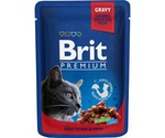 Влажный Корм Brit (Брит) Для Кошек Говядина и Горошек Premium Beef Stew & Peas 100г