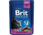 Влажный Корм Brit (Брит) Для Кошек Курица и Индейка Premium Chicken & Turkey 100г