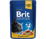 Влажный Корм Brit (Брит) Для Кошек Лосось и Форель Premium Salmon & Trout 100г