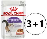 Влажный Корм Royal Canin (Роял Канин) Для Стерилизованных Кошек в Соусе Feline Health Nutrition Sterilised Gravy 85г 3 + 1 АКЦИЯ