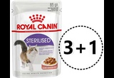 Влажный Корм Royal Canin (Роял Канин) Для Стерилизованных Кошек в Соусе Feline Health Nutrition Sterilised Gravy 85г 3 + 1 АКЦИЯ