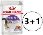 Влажный Корм Royal Canin (Роял Канин) Для Стерилизованных Кошек в Желе Feline Health Nutrition Sterilised Jelly 85г 3 + 1 АКЦИЯ