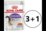 Влажный Корм Royal Canin (Роял Канин) Для Стерилизованных Кошек в Желе Feline Health Nutrition Sterilised Jelly 85г 3 + 1 АКЦИЯ