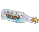 Грот Для Аквариума Marlin (Марлин) Корабль в Бутылке Стекло и Пластик 17*5,5см Евi-254