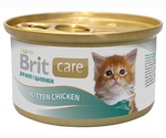Консервы Brit (Брит) Для Котят Цыпленок Care Kitten Chicken 80г 