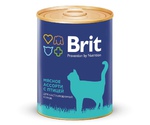 Консервы Brit (Брит) Для Кастрированных Котов Мясное Ассорти с Птицей Premium 340г