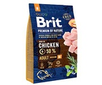 Сухой Корм Brit (Брит) Для Собак Средних Пород Курица и Овес Premium by Nature Adult Medium M Chicken 3кг