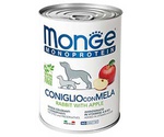 Консервы Для Собак Monge (Монж) Кролик Рис и Яблоко Паштет MONOPROTEIN Fruits 400г