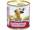 Консервы Happy Dog (Хэппи Дог) Для Собак Вкусная Говядина с Сердцем, Печенью, Рубцом и Рисом 750г