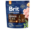Сухой Корм Brit (Брит) Для Собак Средних Пород Курица и Овес Premium by Nature Adult Medium M Chicken 1кг