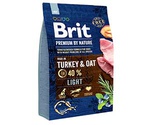 Сухой Корм Brit (Брит) Для Собак с Избыточным Весом Индейка и Овес Premium by Nature Light Turkey 3кг