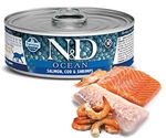 Консервы Для Кошек Farmina (Фармина) Лосось Треска и Креветки N&D Cat Ocean Salmon Cod & Shrimp 80г