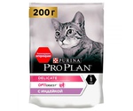 Сухой Корм Pro Plan (ПроПлан) Для Кошек с Чувствительным Пищеварением Индейка Delicate Optirenal 200г