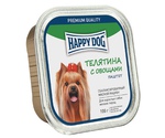 Консервы Для Собак Мелких Пород Happy Dog (Хэппи Дог) Телятина и Овощи Паштет 100г