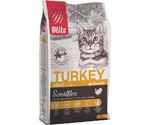 Сухой Корм Blitz (Блиц) Для Кошек Индейка Sensitive Turkey Adult Cat All Breeds 2кг 680269
