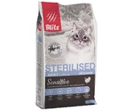 Сухой Корм Blitz (Блиц) Для Стерилизованных Кошек с Чувствительным Пищеварением Индейка Sensitive Turkey Adult Sterilised Cat All Breeds 400г 680535