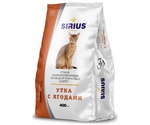 Сухой Корм Sirius (Сириус) Для Кошек Утка и Ягоды 400г