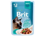 Влажный Корм Brit (Брит) Для Кошек Говядина в Соусе Premium Beef Filets 85г
