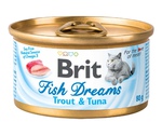 Консервы Brit (Брит) Для Кошек Форель и Тунец Care Fish Dreams 80г 111361
