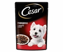 Влажный Корм Cesar (Цезарь) Для Собак Говядина и Овощи 85г (1*28)