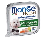 Консервы Для Собак Monge (Монж) Курица и Овощи Паштет Dog Fresh 100г 