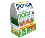 Влажный Корм Monge (Монж) Для Собак Новогодний Набор 3+1 Dog Grill 100г