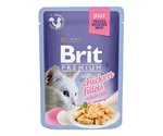 Влажный Корм Brit (Брит) Для Кошек Курица в Желе Premium Adult Cats Chicken Fillets Jelly 85г