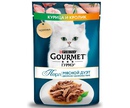 Влажный Корм Gourmet (Гурме) Для Кошек Перл Мясной Дуэт Кролик и Курица в Соусе Perle 75г (1*26)