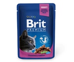 Влажный Корм Brit (Брит) Для Кошек Цыпленок и Индейка в Соусе Premium Cat Chicken & Turkey 85г (1*24) 5048823